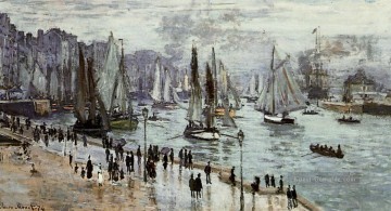  boot - Fischerboote verlassen den Hafen von Le Havre Claude Monet